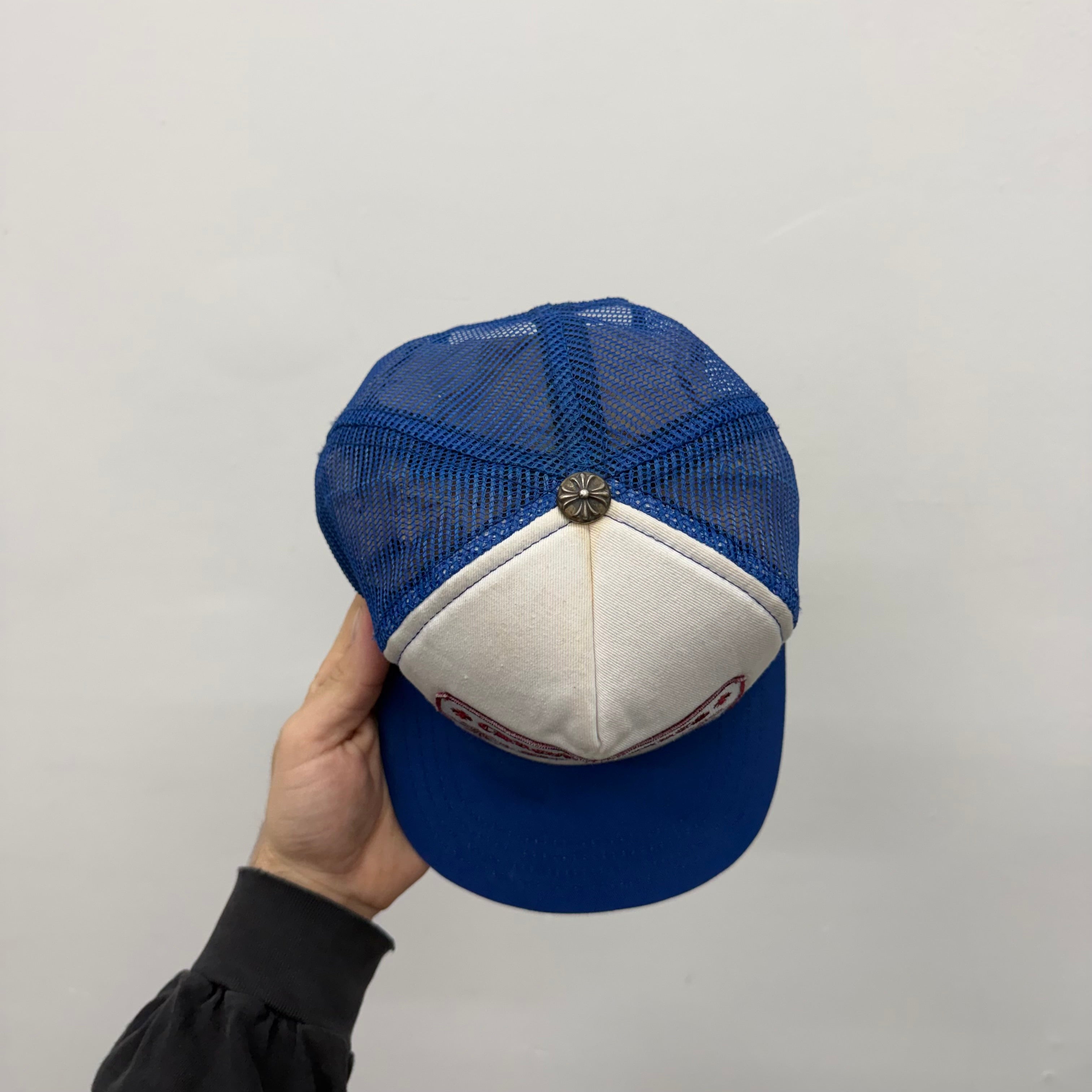 Chrome Hearts Blue Hollywood CH Trucker Hat