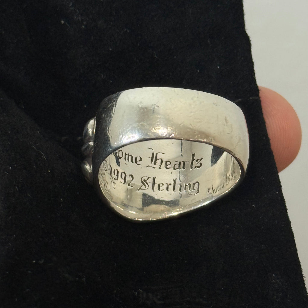 Chrome Hearts Keeper Silver Ring - Size 13