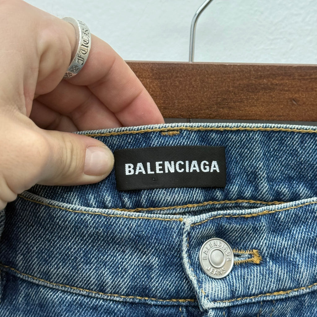 Balenciaga Straight Leg Blue Denim - Size 36