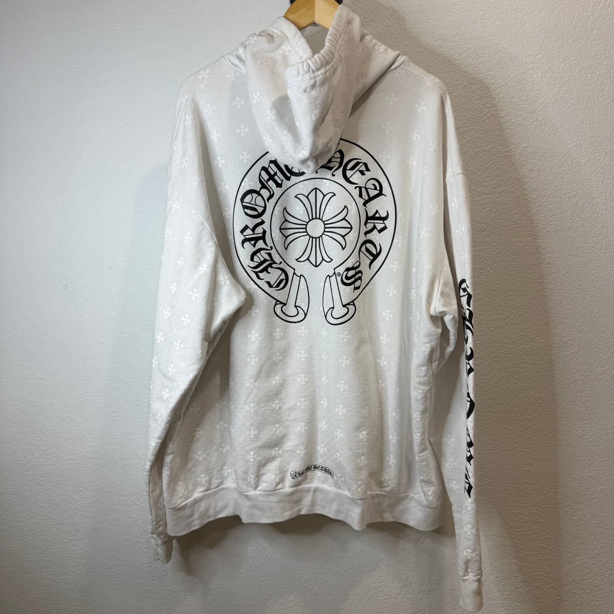Chrome Hearts Monogram White Script Hoodie - Size XXL