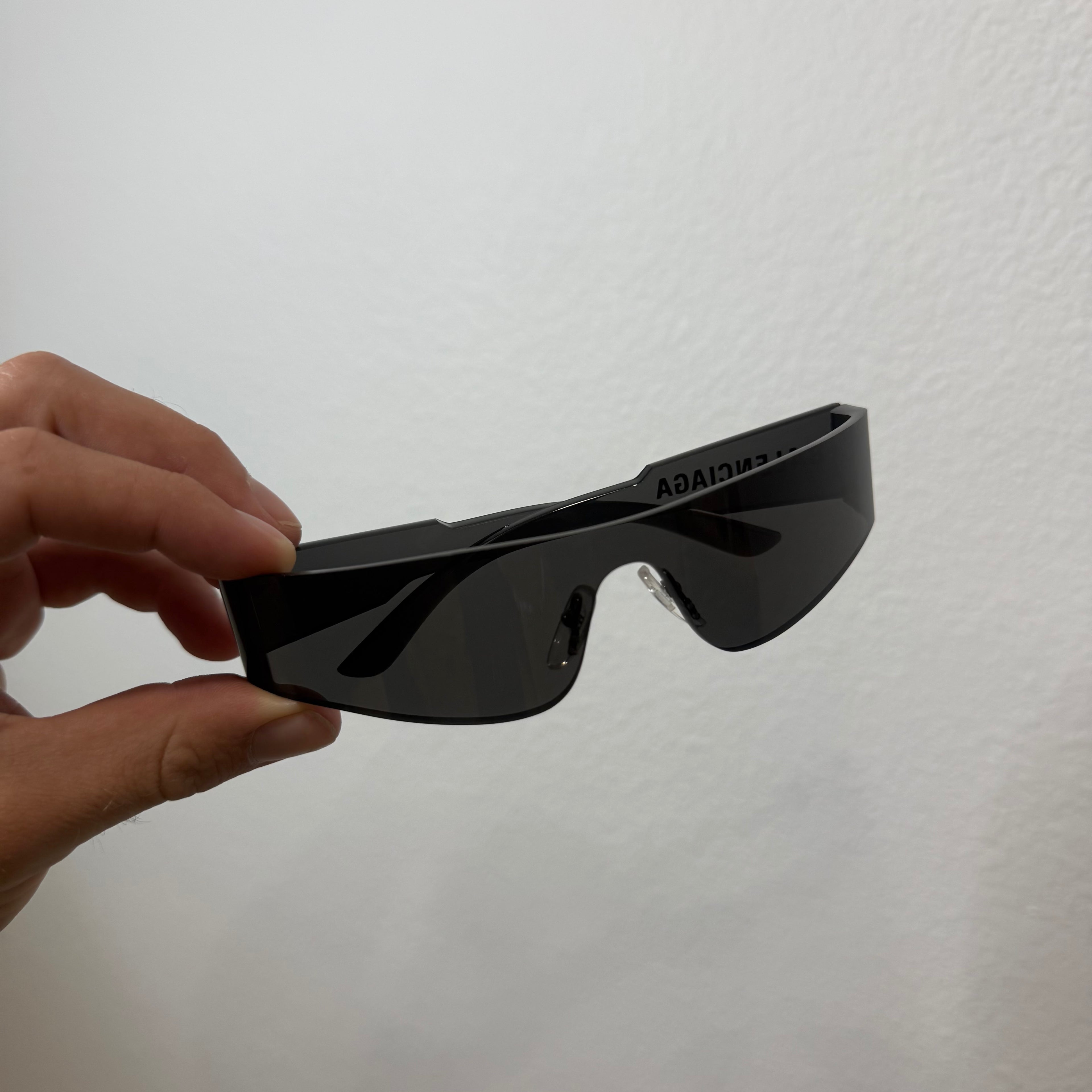 Balenciaga Mono Rectangle Black Sunglasses