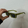 Prada Square Sunglasses Runway Crystal Fern Green