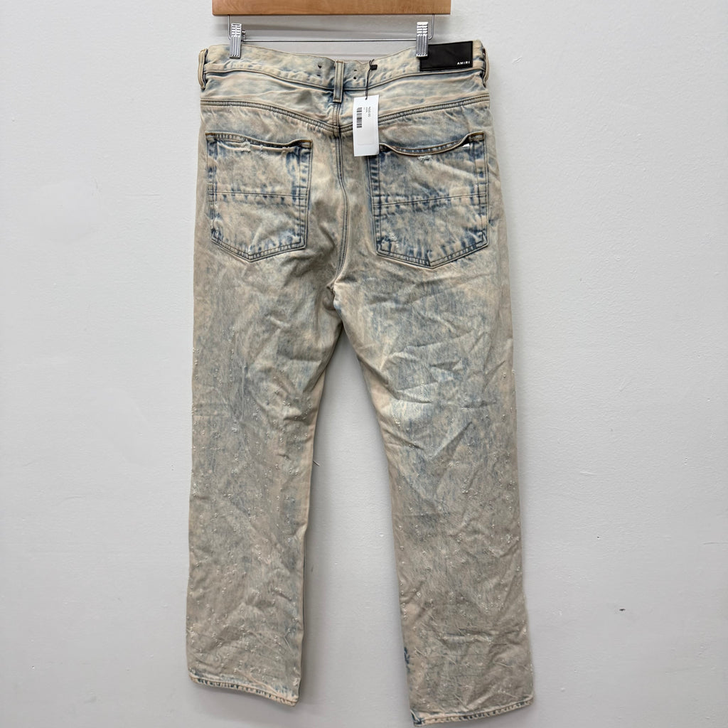 Amiri Shotgun Bleached Denim Jeans - Size 34