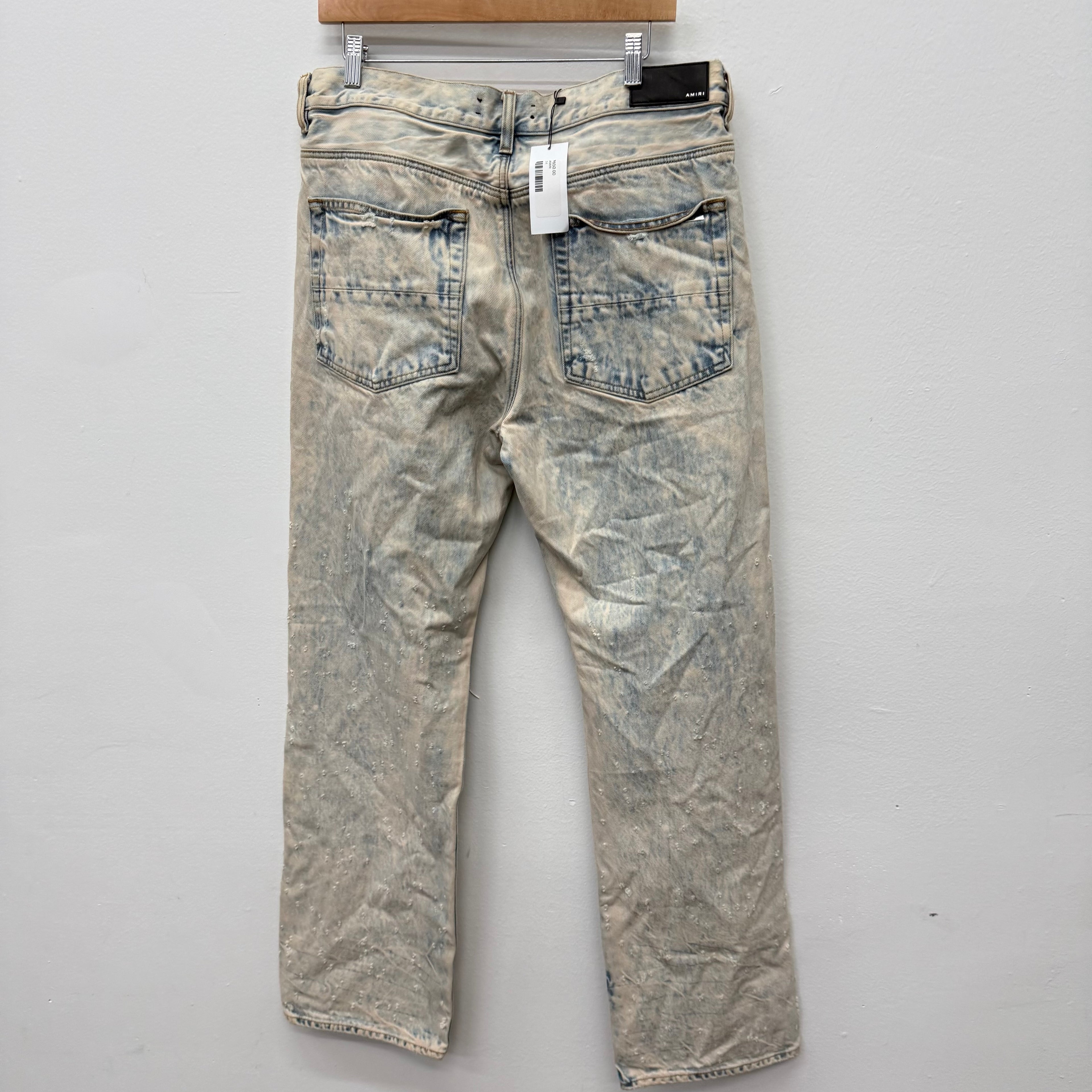 Amiri Shotgun Bleached Denim Jeans - Size 34