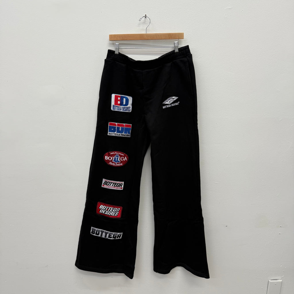Bottega Desires Patches Sweatpants Black