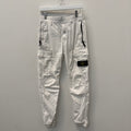 Stone Island White Cargo Jogger Sweatpants - Size 30