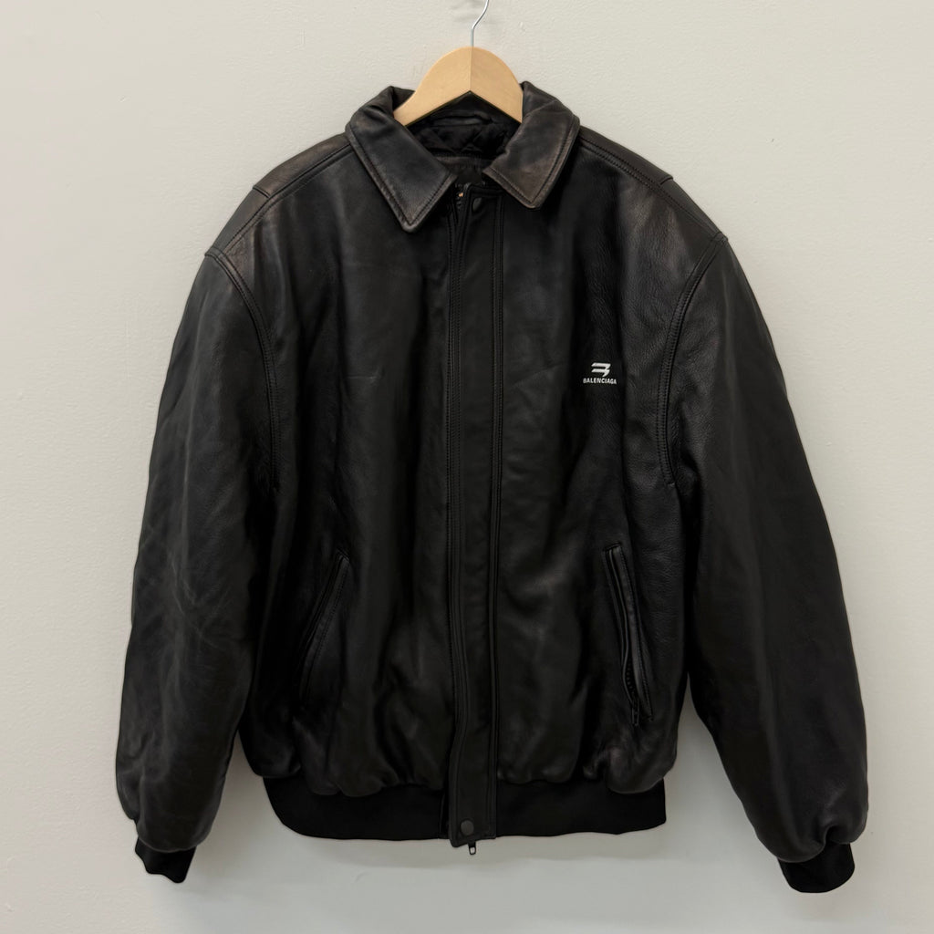 Balenciaga Sporty B Taxi Blouson Leather Jacket - Size XS (M / L)