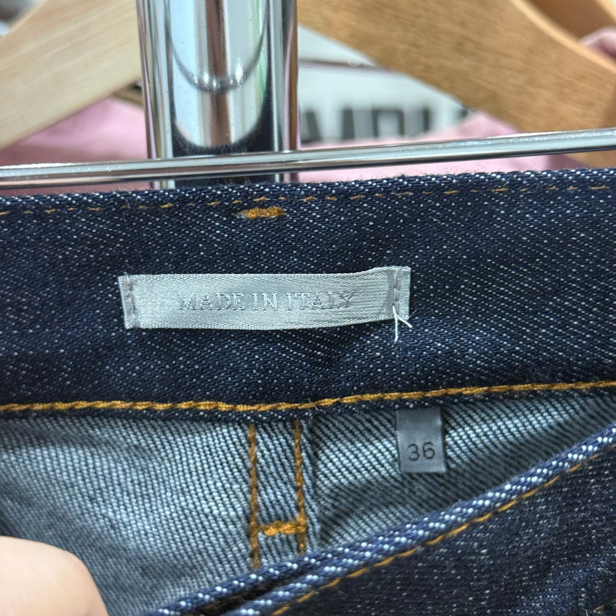 Dior Oblique Cuff Print Denim Jeans - Size 36