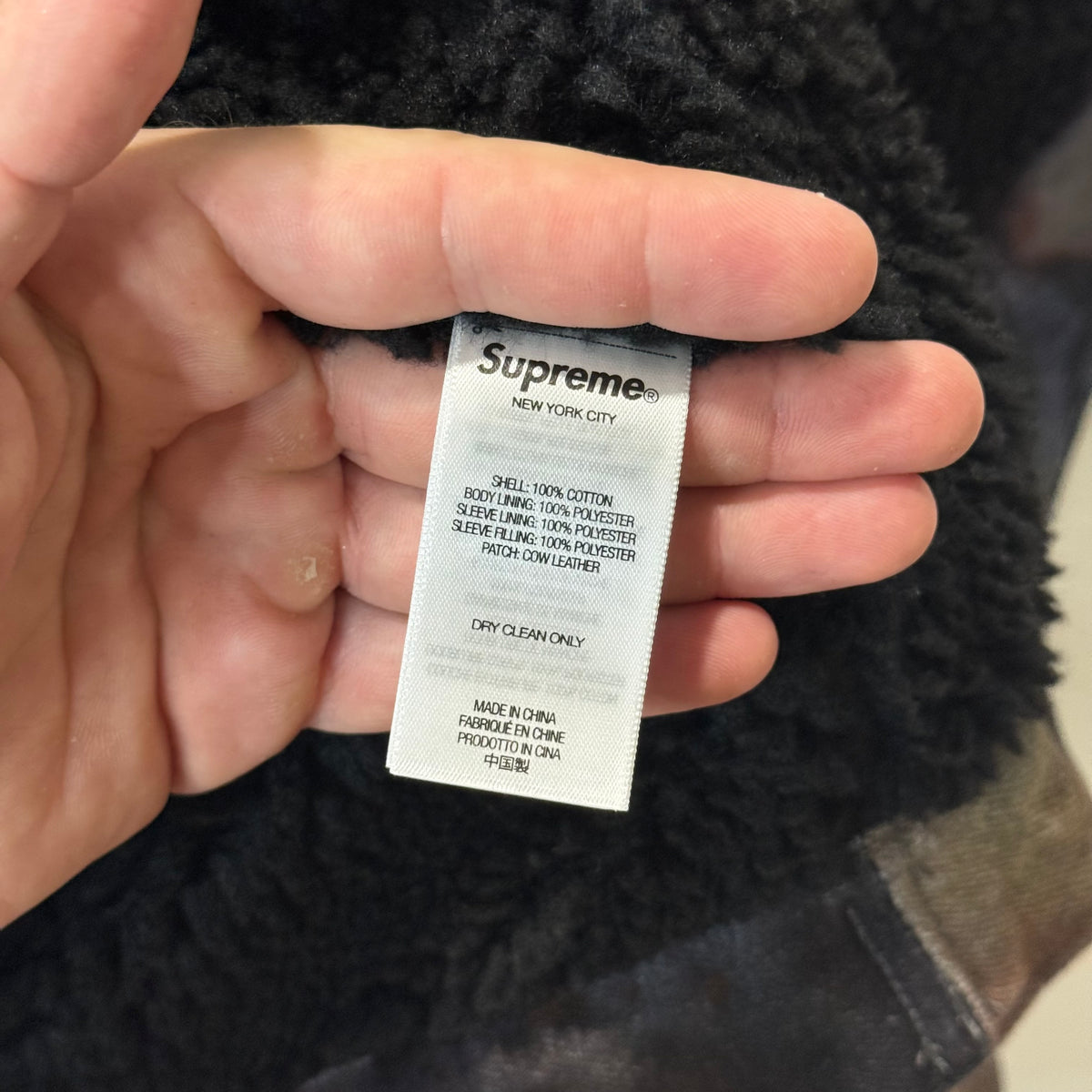Supreme Frank Frazetta Faux Shearling Lined Button Jacket - Size L