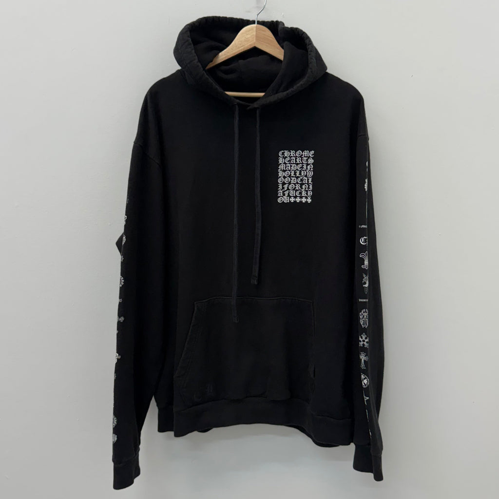 Chrome Hearts Multi Motif Sleeve Hoodie - Size L