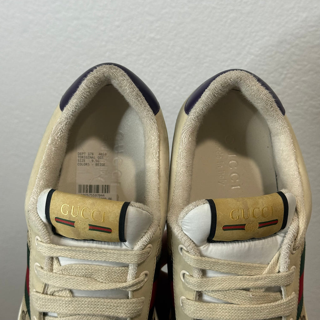 Gucci Screener Monogram Sneakers - Size 9.5