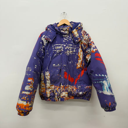Supreme Purple City Lights Puffer Jacket - Size XL