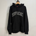 Supreme Metallic Arc Hooded Sweatshirt Black Hoodie - Size XL