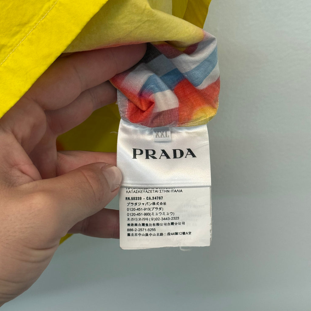 Prada Split Flame Double Match Bowling Shirt - Size XXL