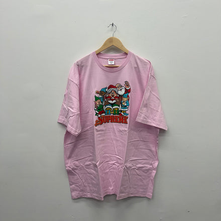 Supreme Naughty Santa Shirt Pink - Size XXL
