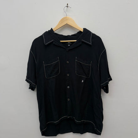 Stussy Contrast Pic Stitched Button Up Shit - Size M