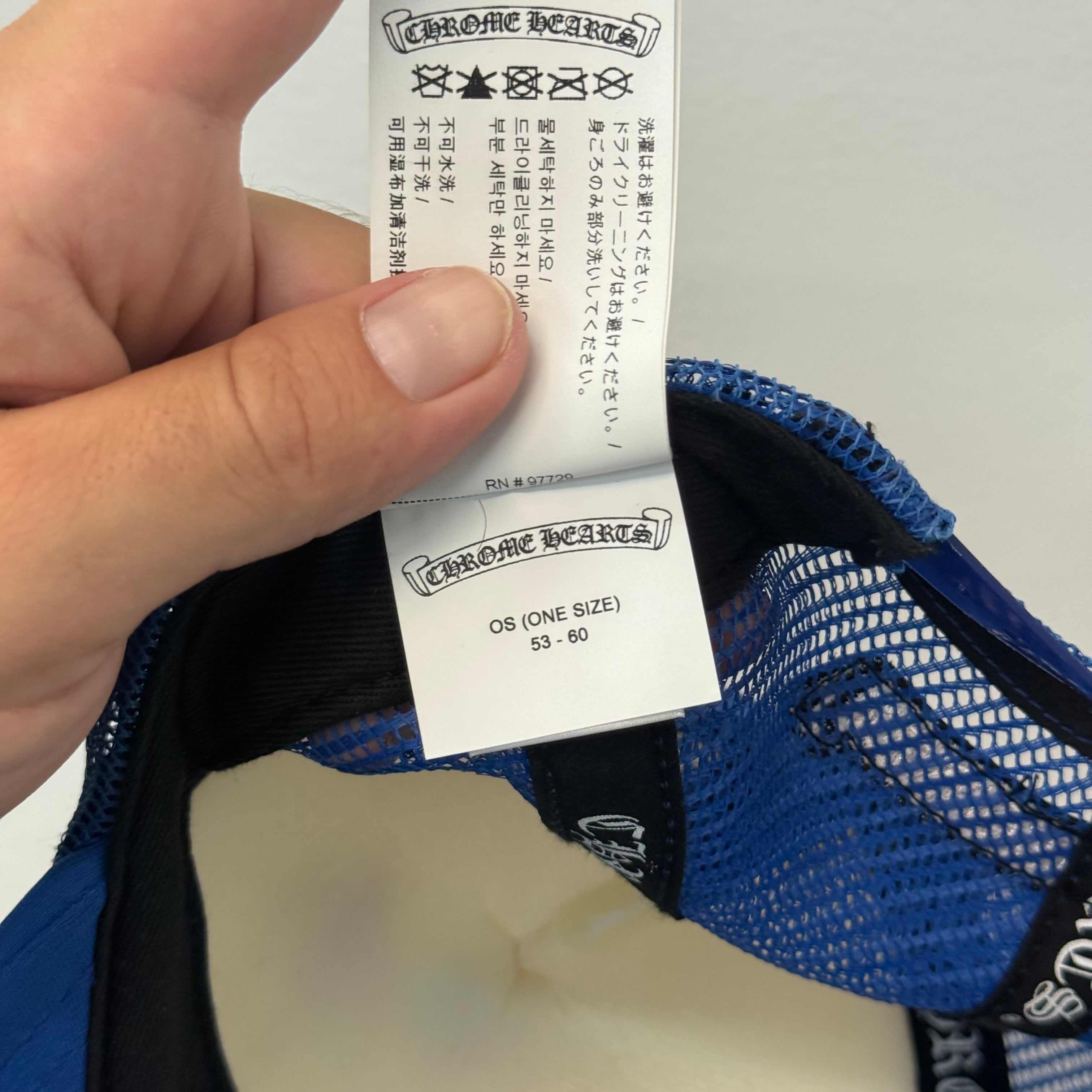 Chrome Hearts Multi Cross Cemetery Blue Trucker Hat