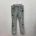 Amiri Leather Star Patch Denim Jeans - Size 38