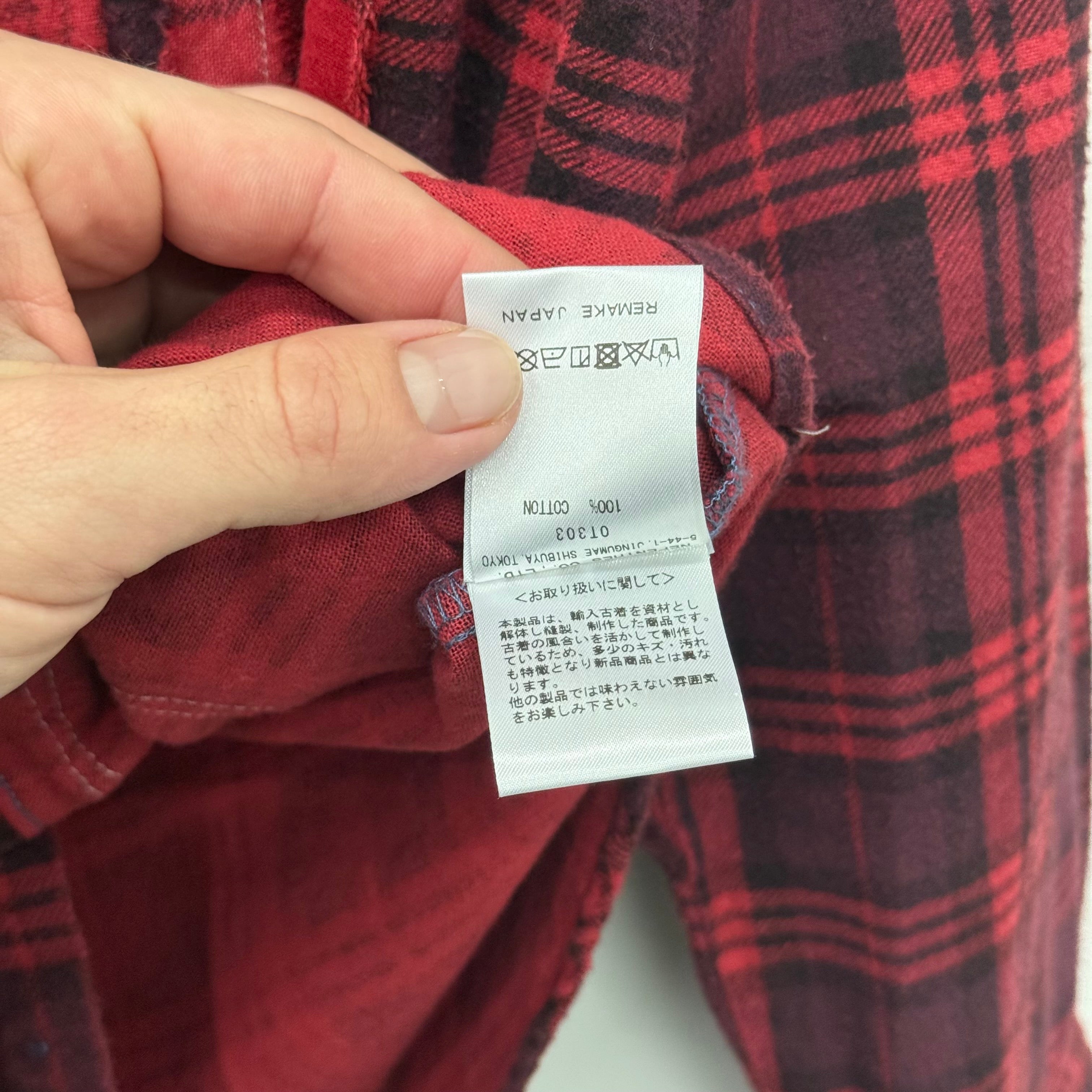 Needles Red Ribbon Flannel Shirt - Size M