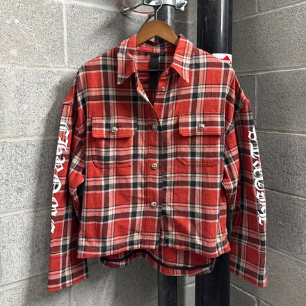 Chrome Hearts Red Work Dog Flannel - Size M