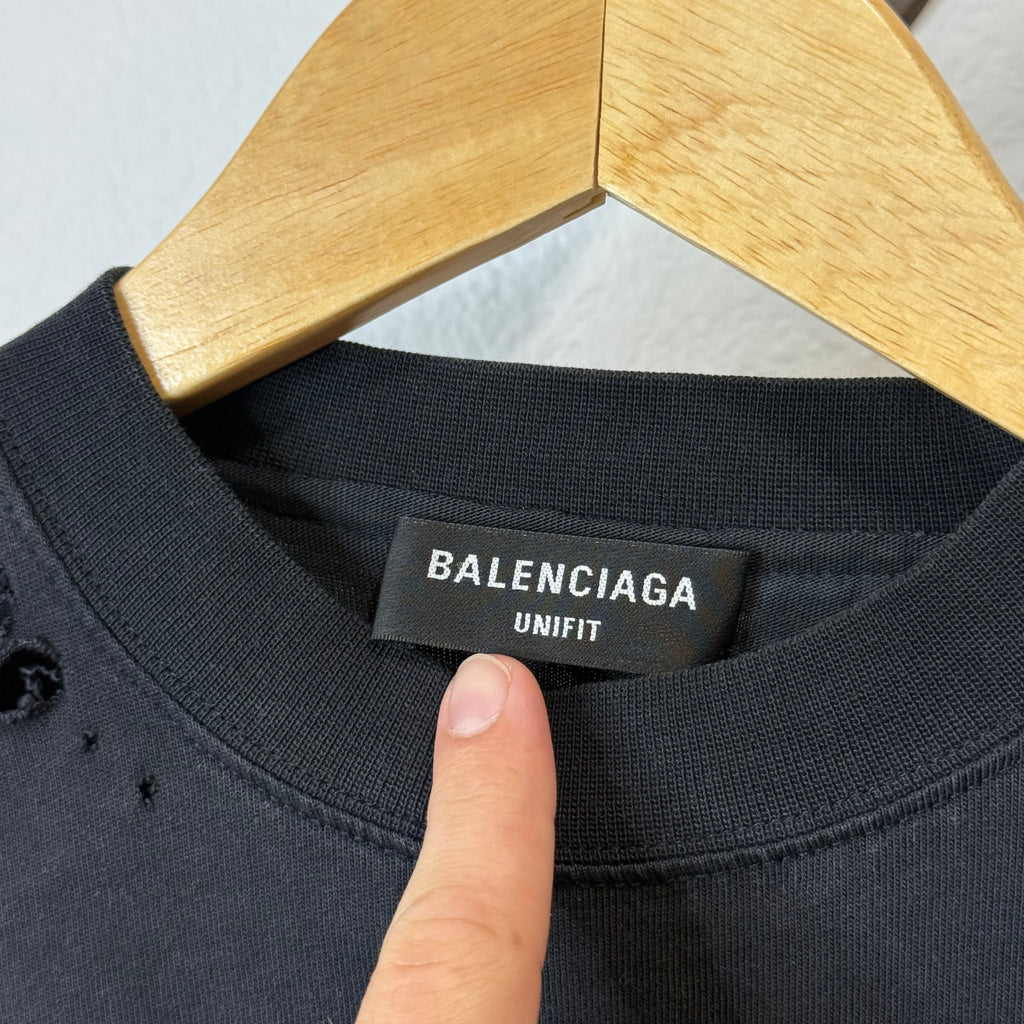 Balenciaga 3B Distressed Calendar T-Shirt - Size 1 (L)