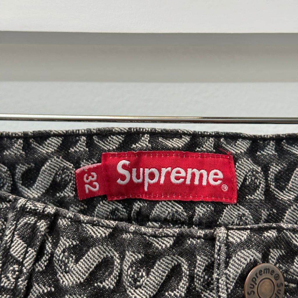 Supreme Monogram S Logo Carpenter Denim Jeans - Size 32