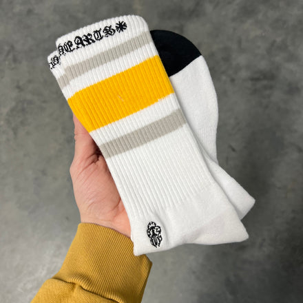 Chrome Hearts CH Logo Sport Socks (One Pair) Yellow