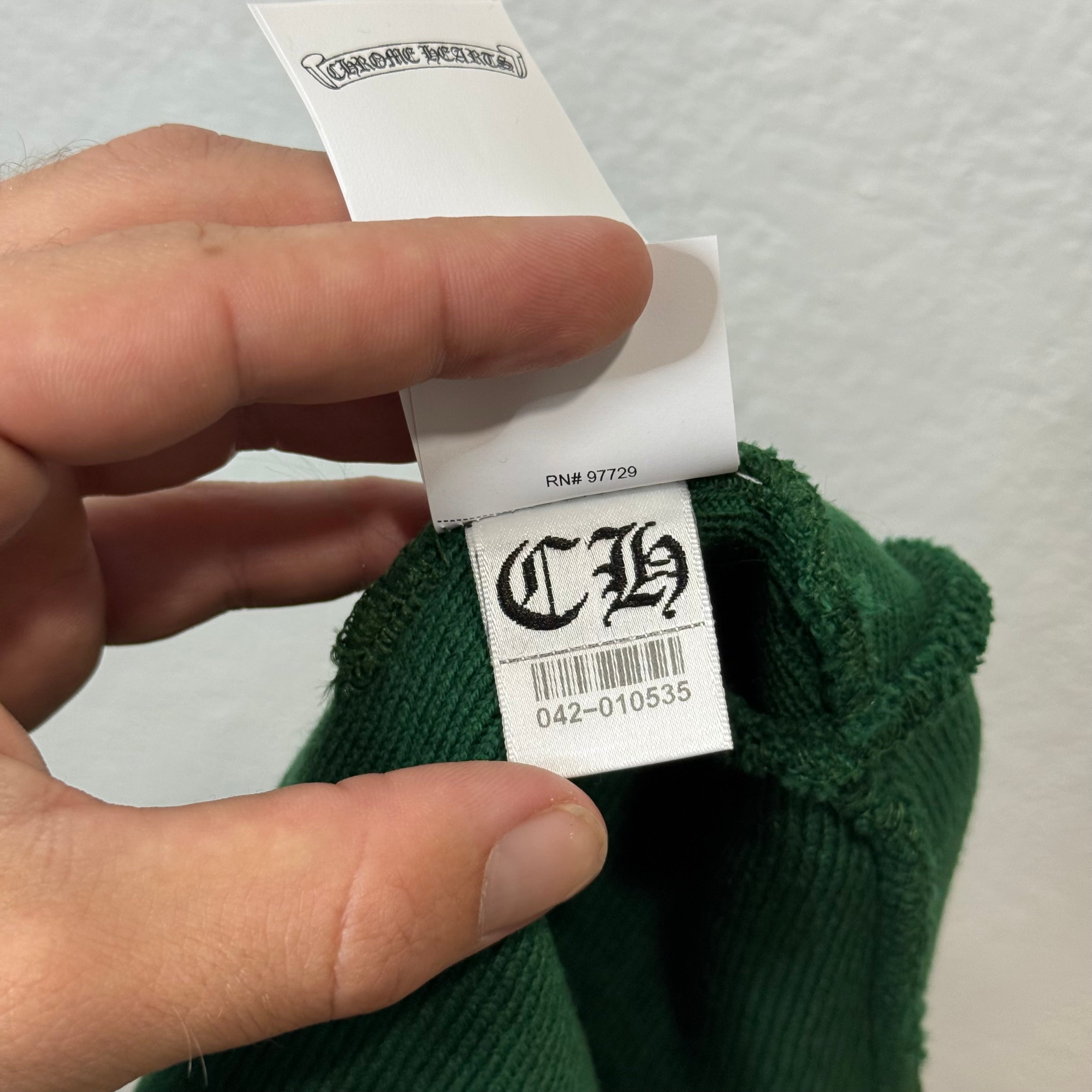 Chrome Hearts Green Yellow CH Embroidery Beanie