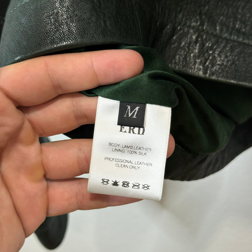 ERD Enfants Riches Deprimes Green Leather Western Jacket - Size M