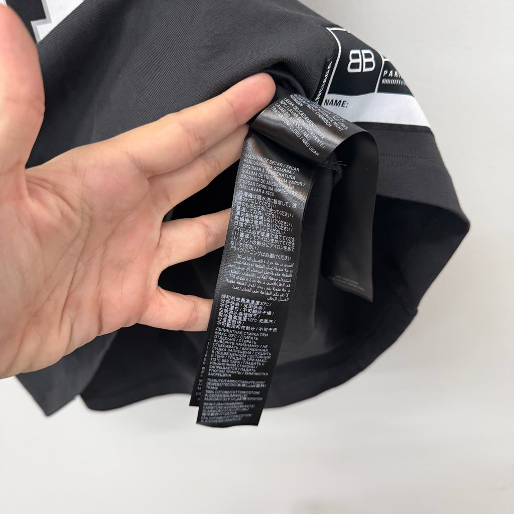 Balenciaga 01 Basketball Black T-Shirt - Size 1 (L/XL)