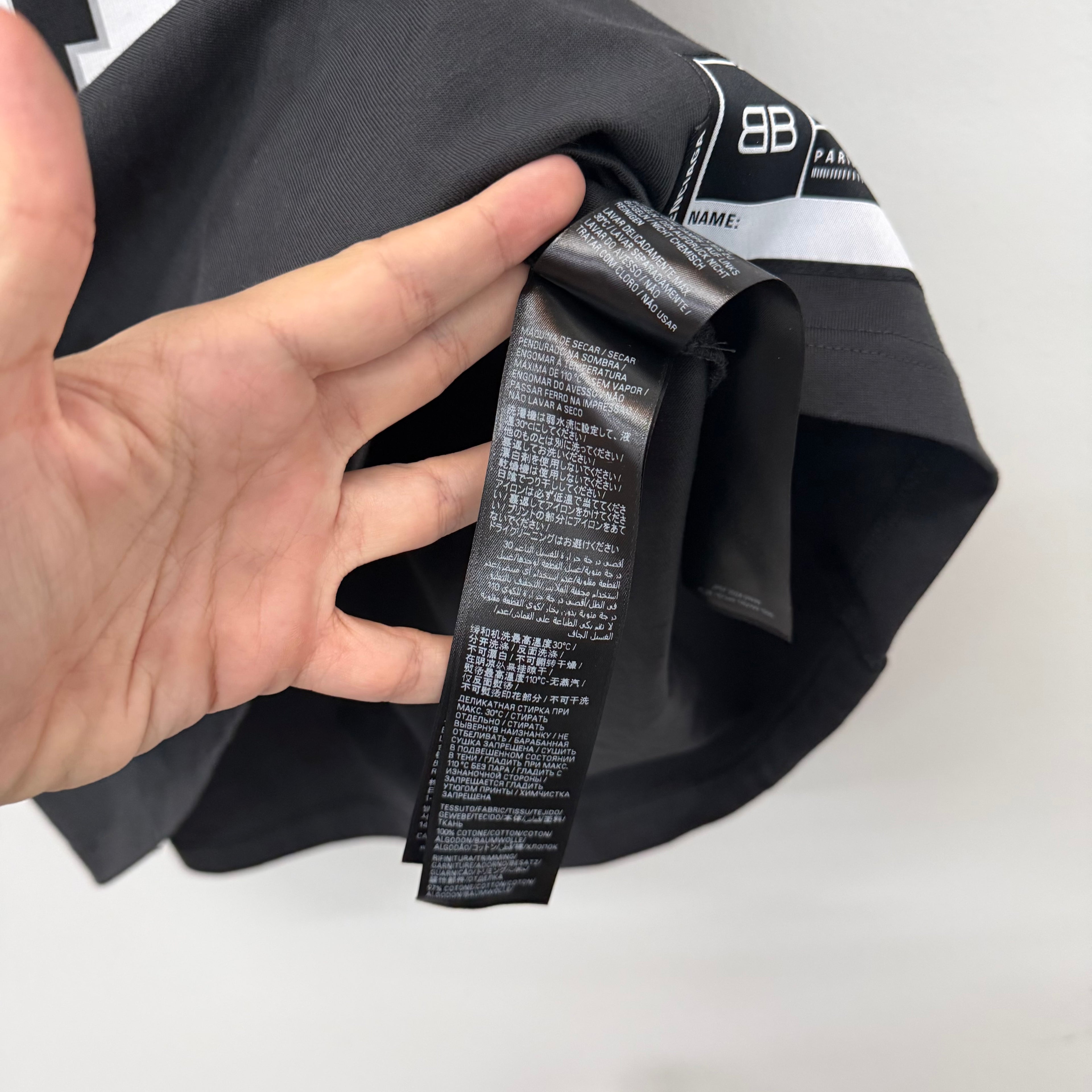 Balenciaga 01 Basketball Black T-Shirt - Size 1 (L/XL)