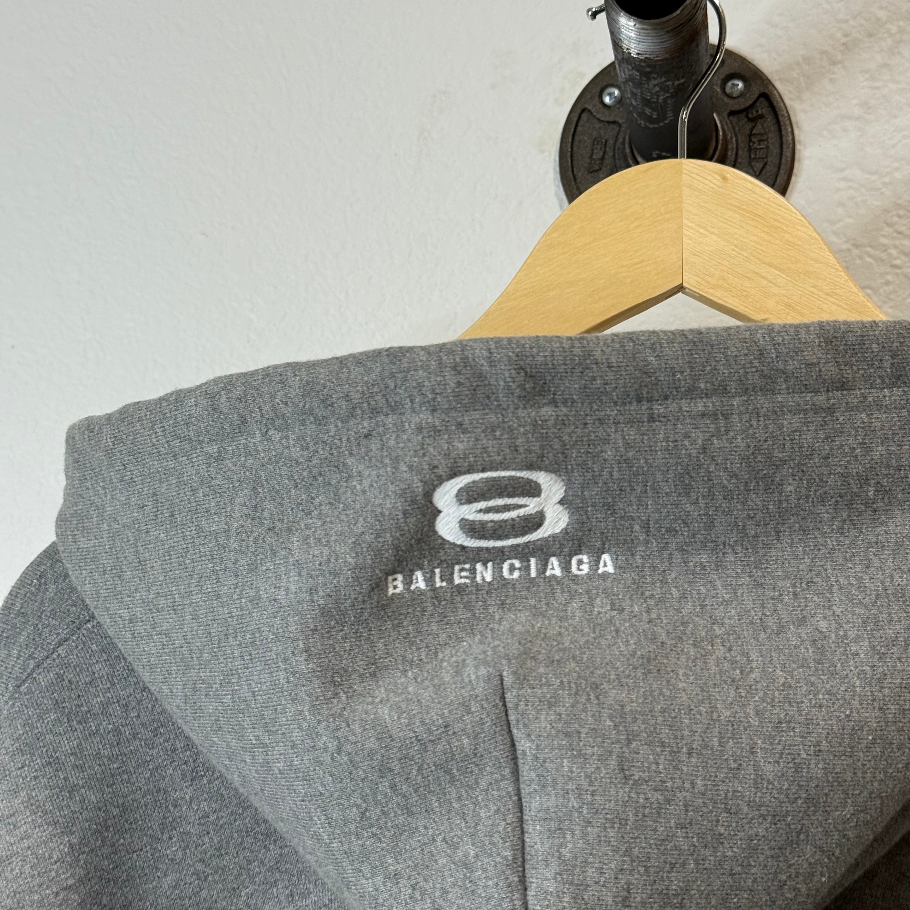 Balenciaga Thermal Lined BB Zip Up Hoodie - Size S