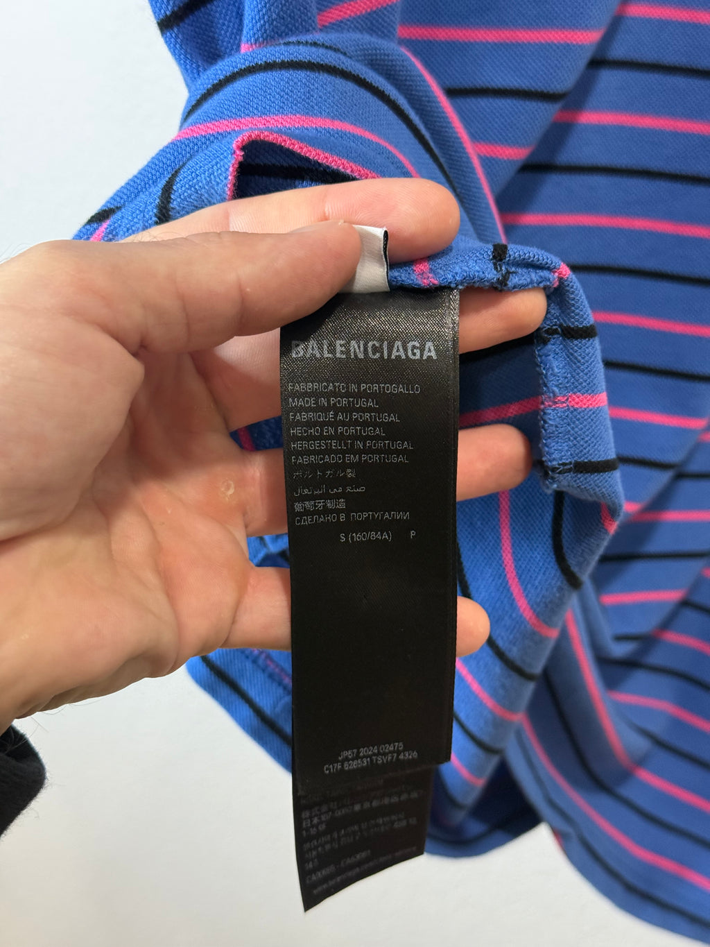 Balenciaga Stipe Polo Shirt - Size S