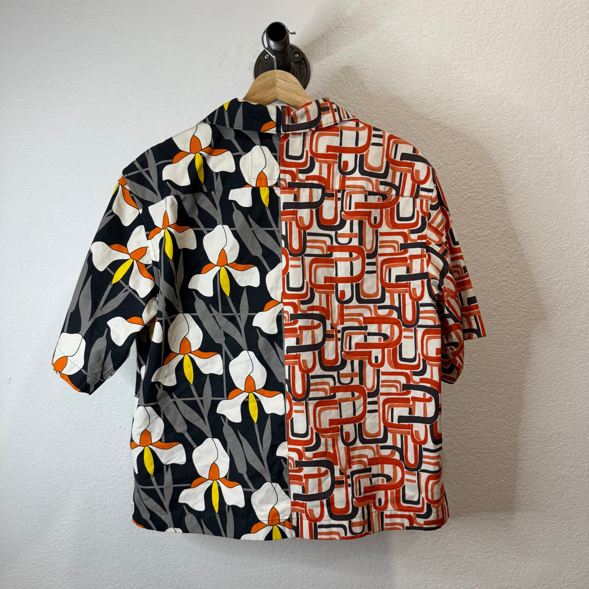 Prada Split Button Up Shirt Tropical - Size S