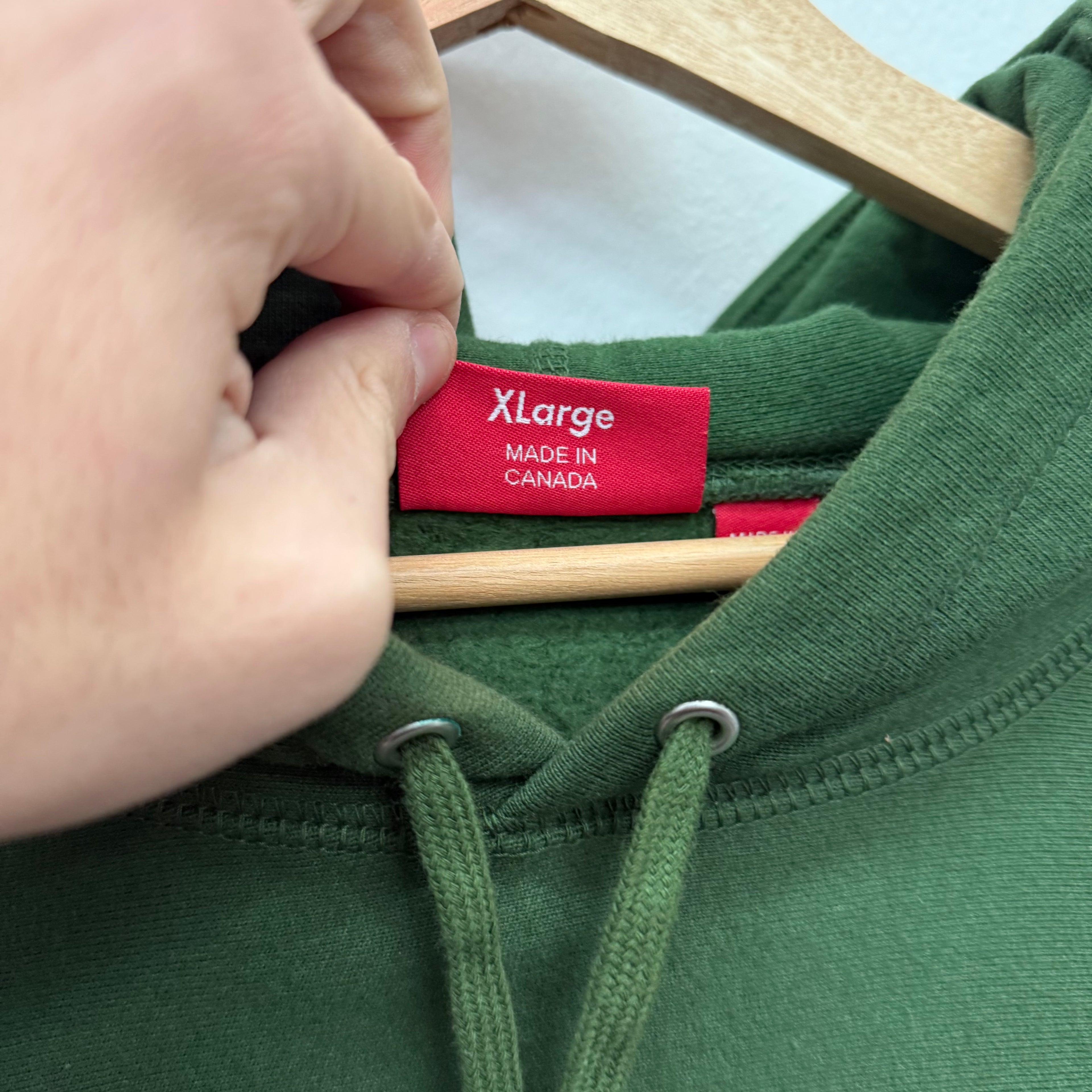 Supreme Vertical Logo Green Hoodie - Size XL