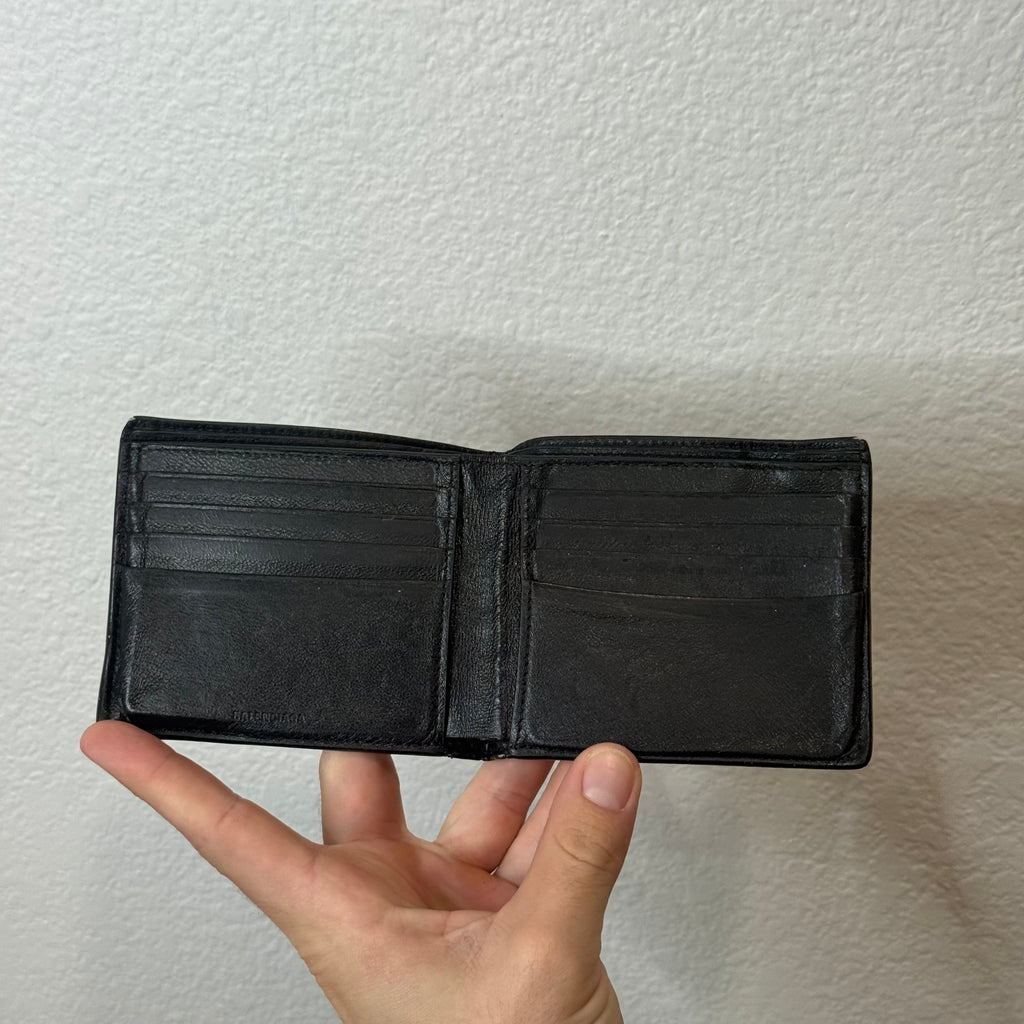 Balenciaga Text Logo Bifold Wlalet