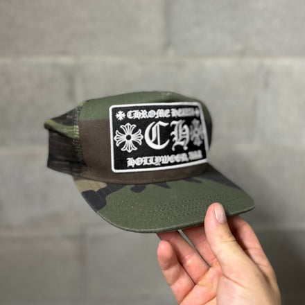 Chrome Hearts CH Camo Trucker Hat