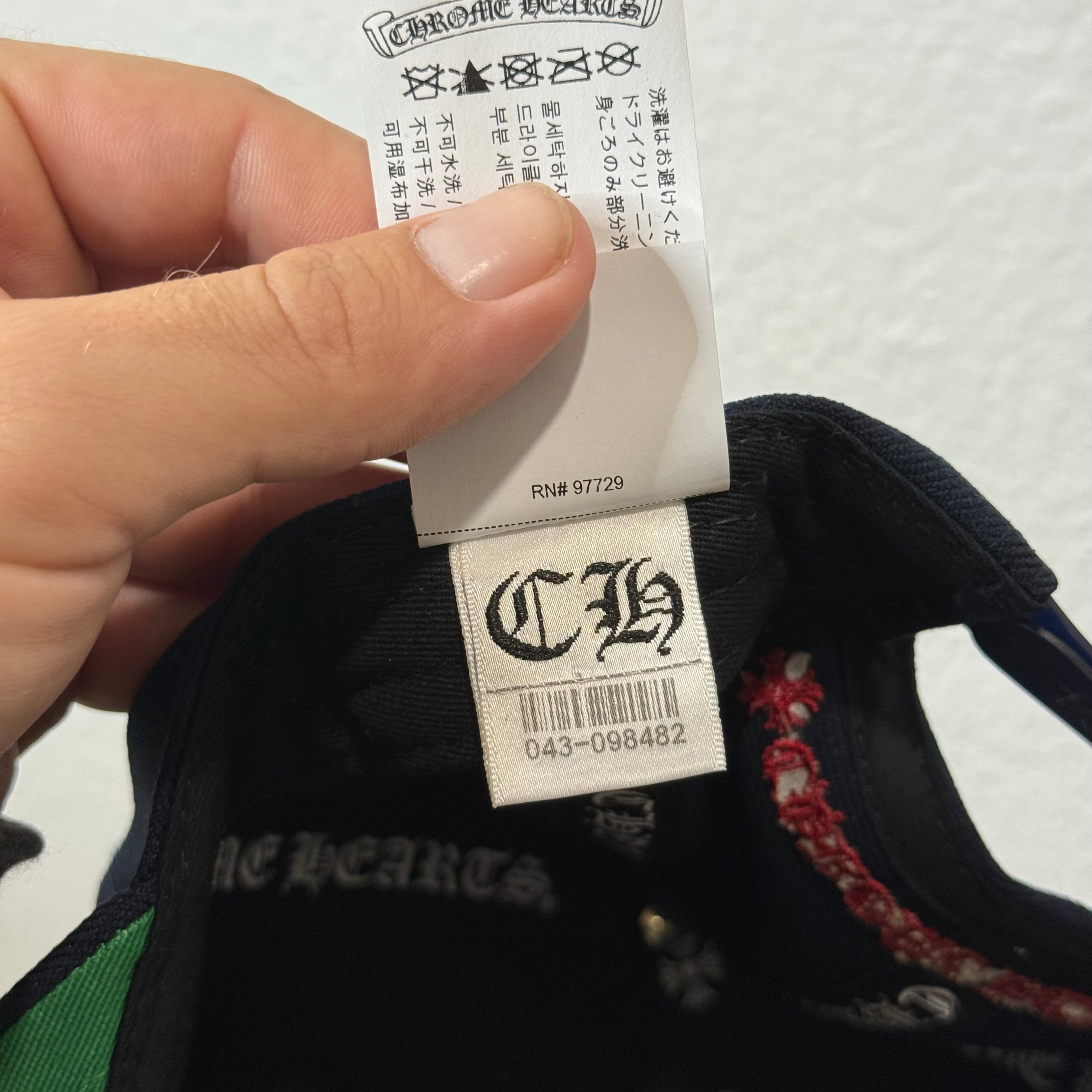 Chrome Hearts CH Navy Red Baseball Hat