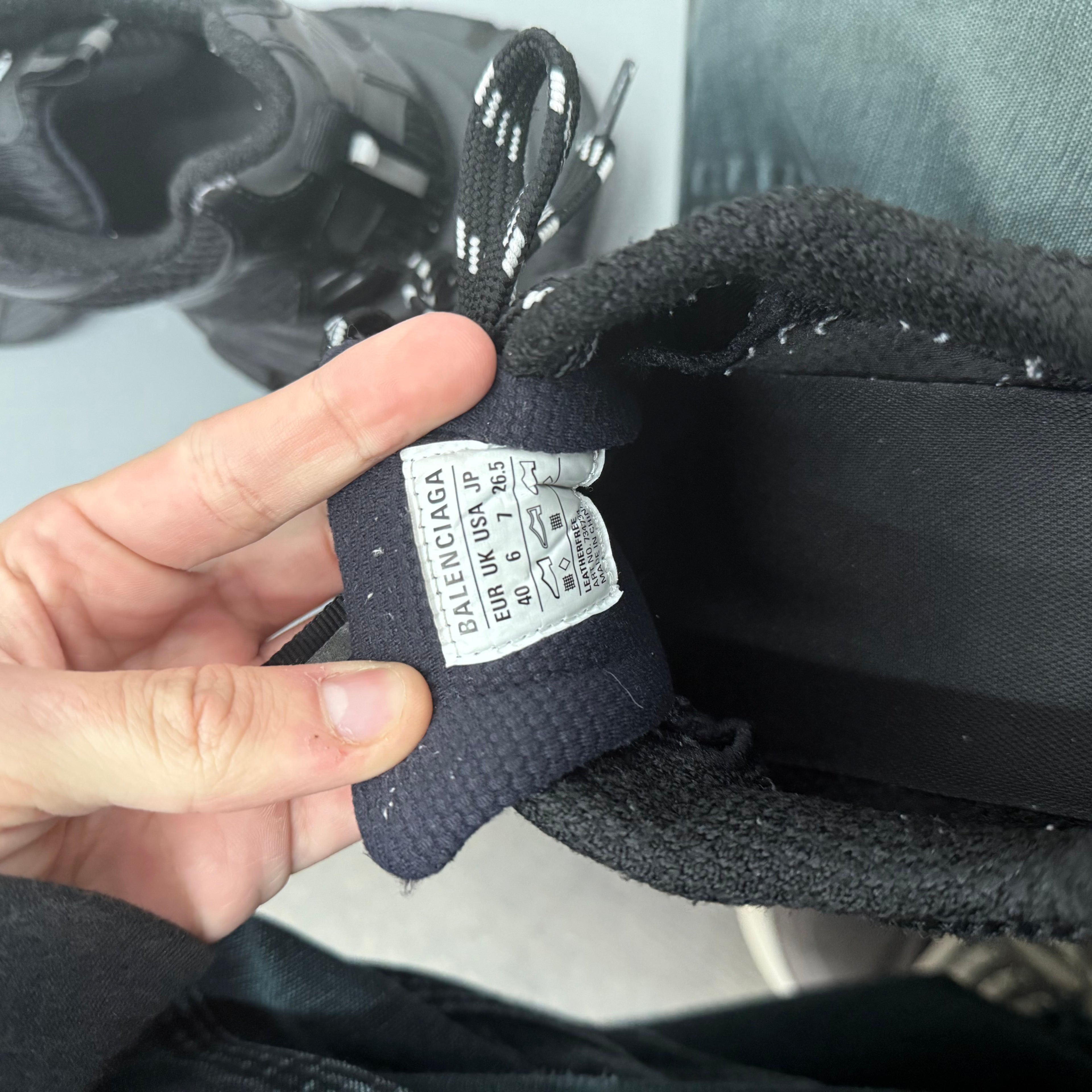 Balenciaga 3XL Triple Black Sneakers - Size 40 (US 7)
