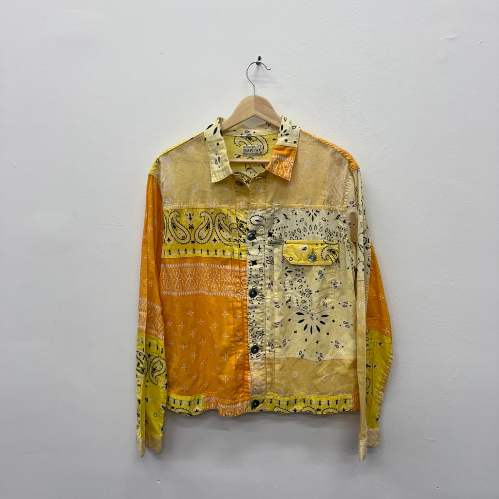 Kapital Kountry Kimono Bandana Shirt Yellow - Size M/L