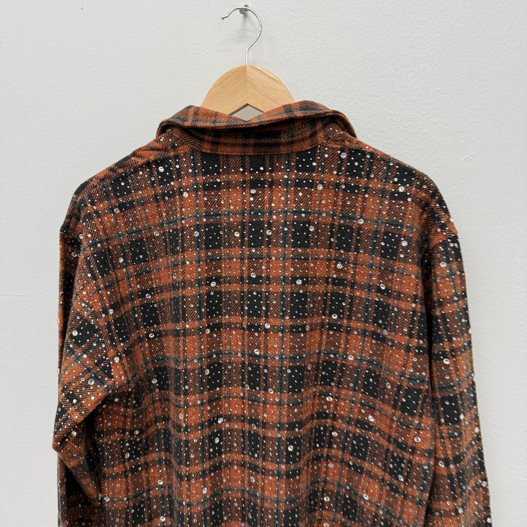 Vale Spider Web Crystal Flannel Brown