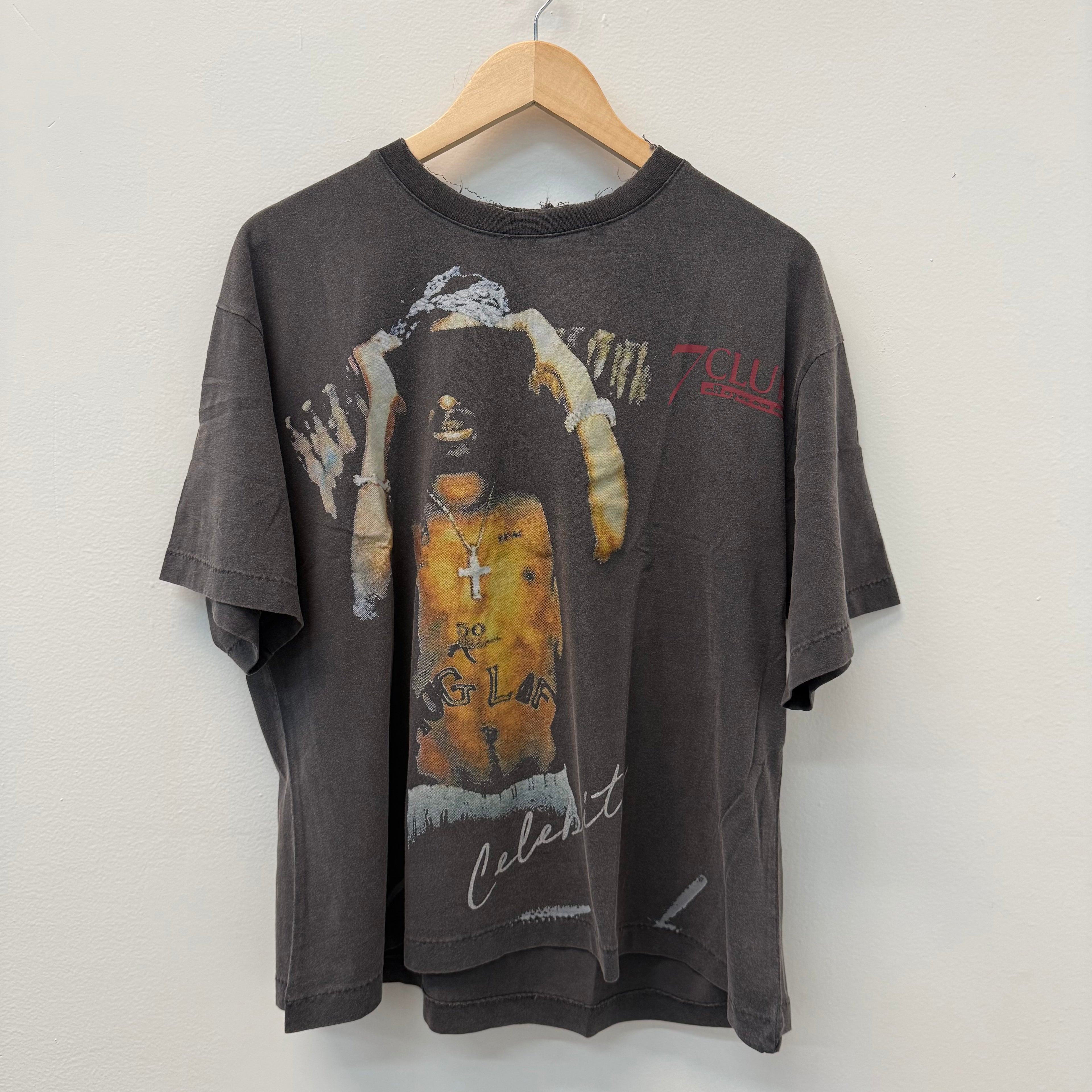 Triple Sevens Tupac T-Shirt Black - Size S