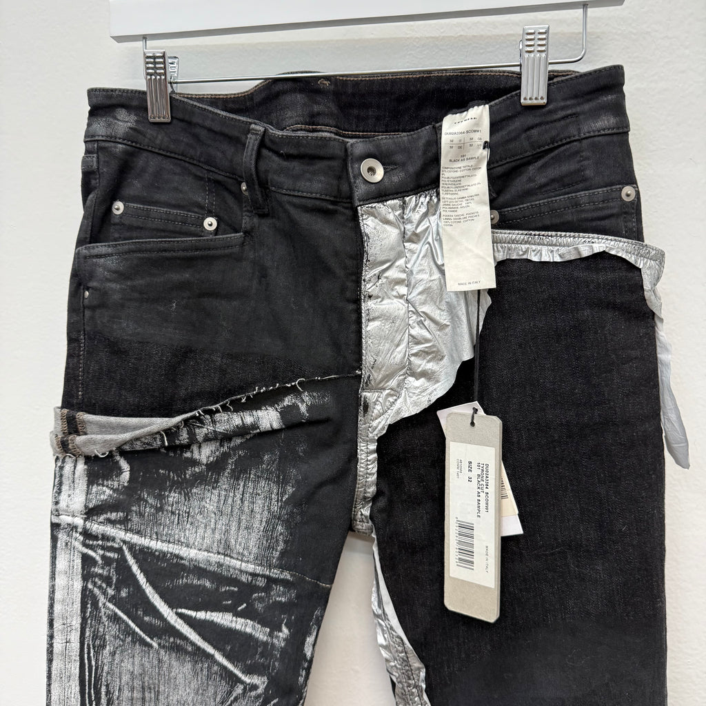 Rick Owens Tyron Cut Denim Jeans - Size 32