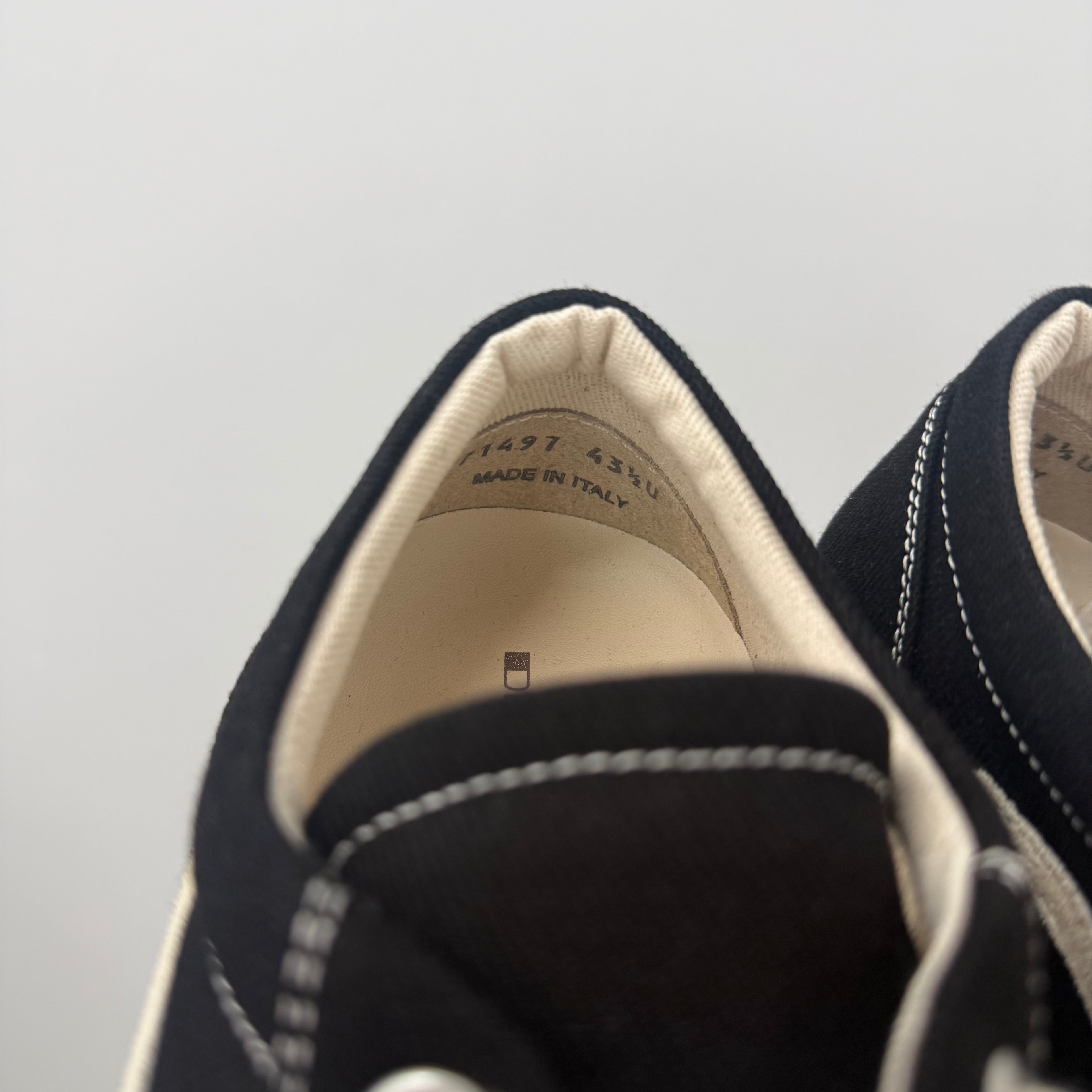 Rick Owens Vintage Vans Low Milk Sneakers - Size 43.5 (US 10.5)