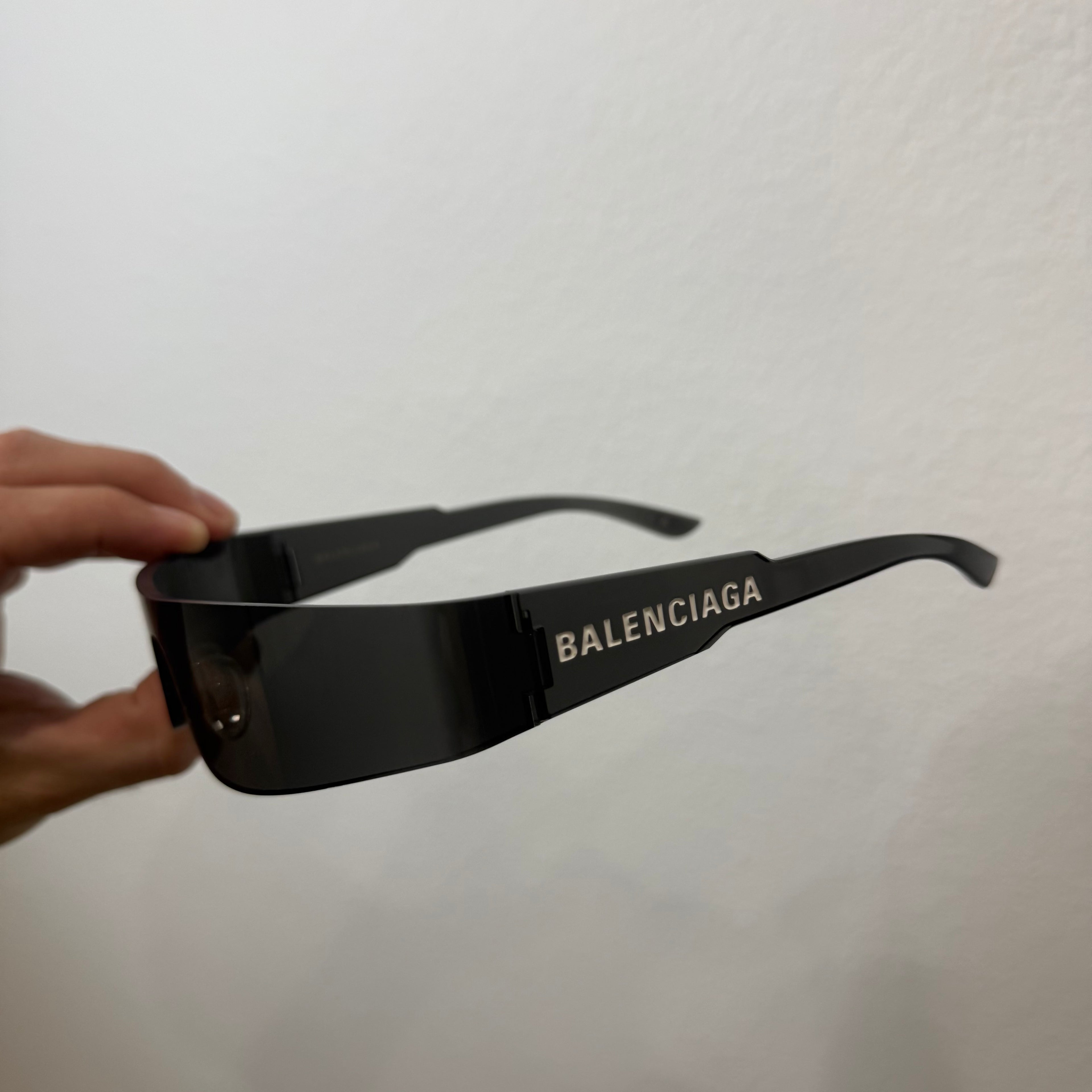 Balenciaga Mono Rectangle Black Sunglasses