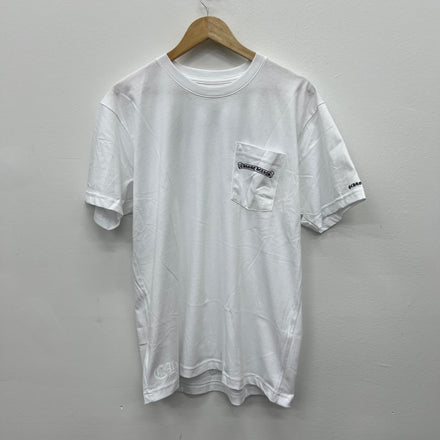 Chrome Hearts White Scroll Logo T-Shirt - Size L