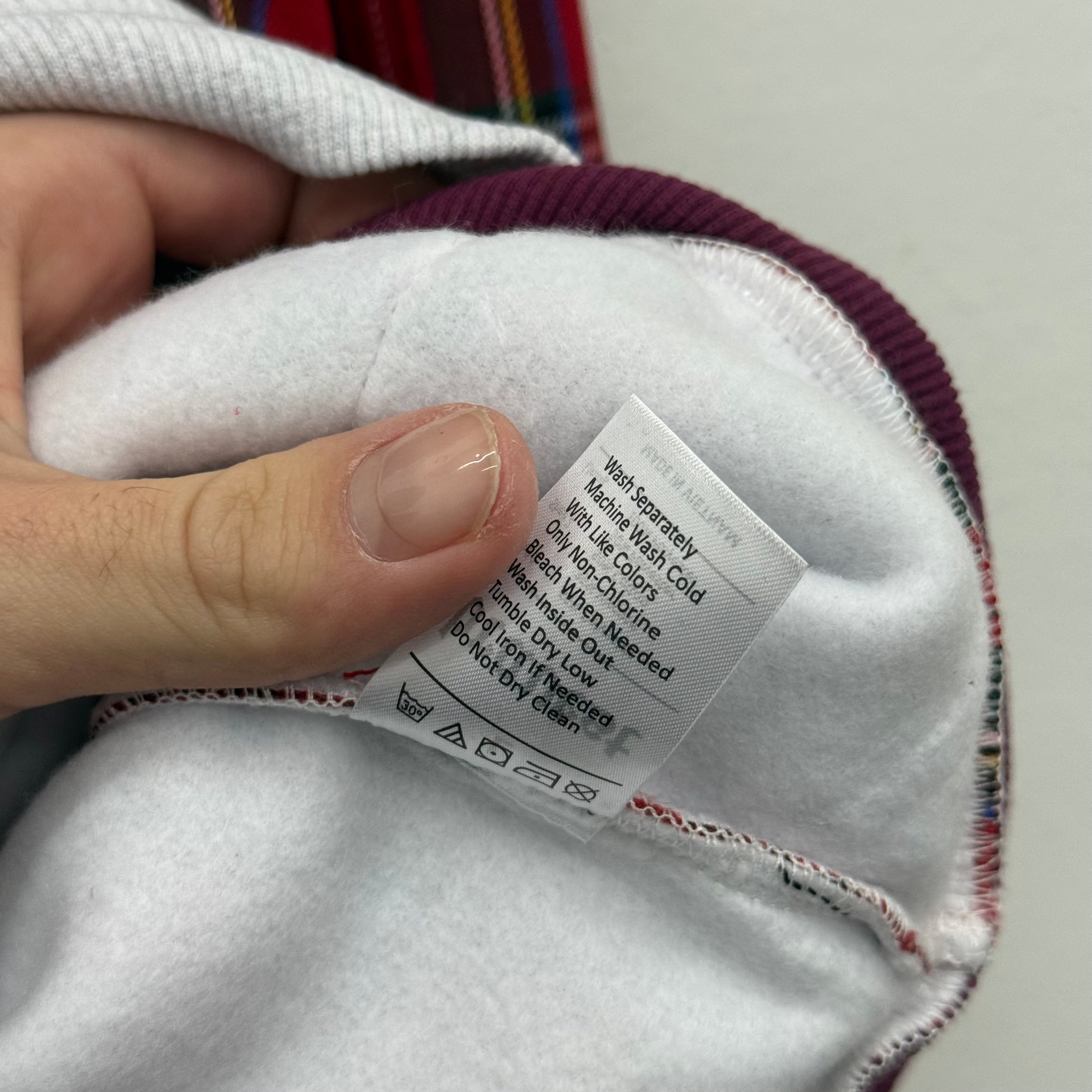 Bravest Studios Half Plaid University Zip Hoodie - Size L
