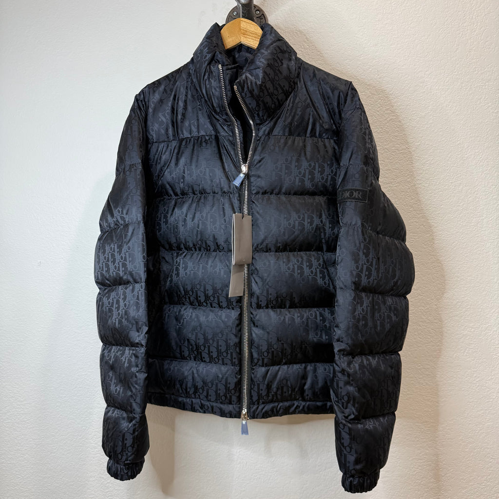 Dior Oblique Monogram Puffer Jacket Navy - Size 50 (L)