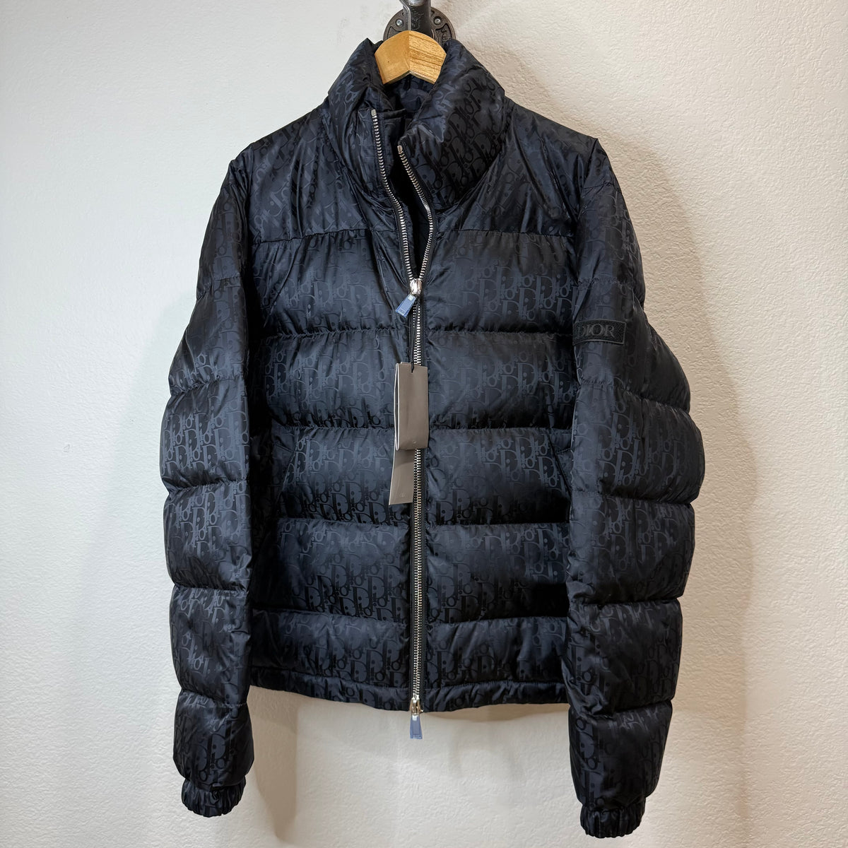 Dior Oblique Monogram Puffer Jacket Navy - Size 50 (L)