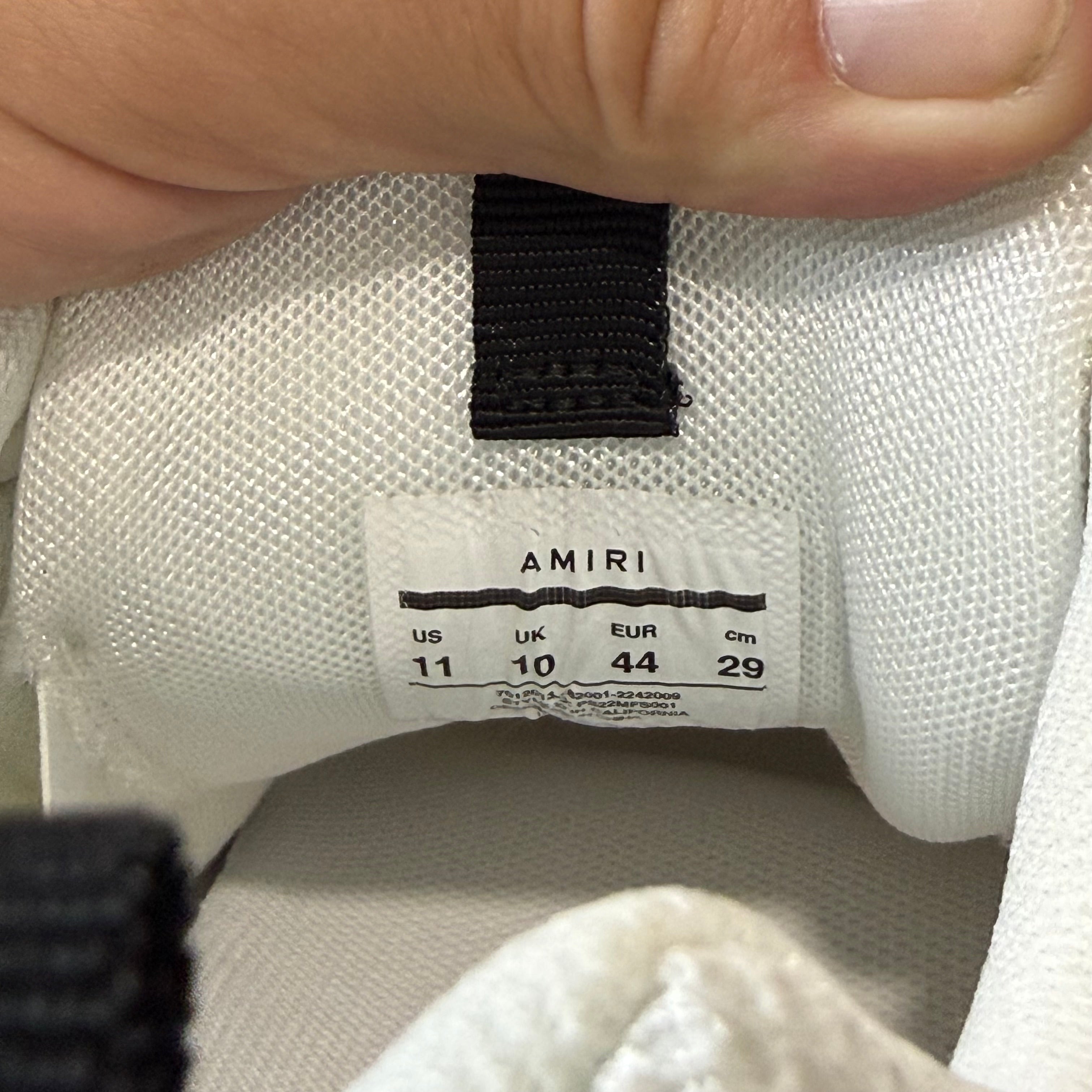 Amiri Skeleton Bone Trainer Sneakers White - Size 11